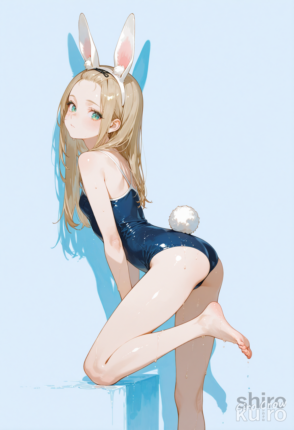 スク水×うさ耳