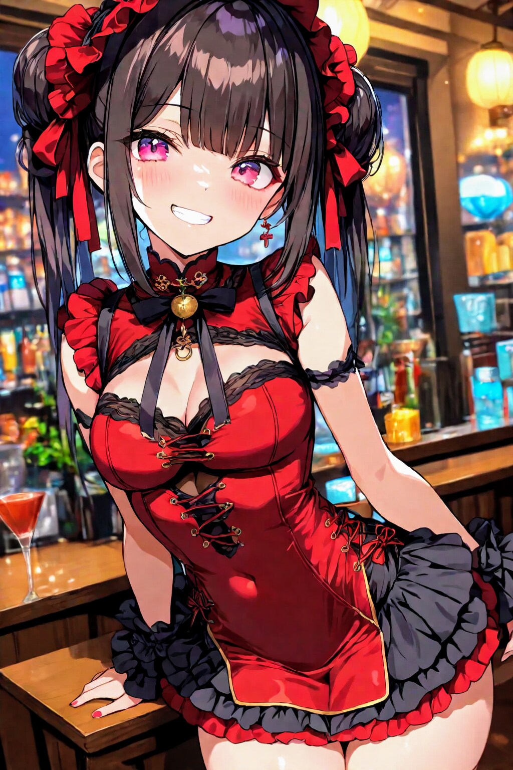 チャイナドレス風ゴスロリお姉やん | の人気AIイラスト・グラビア