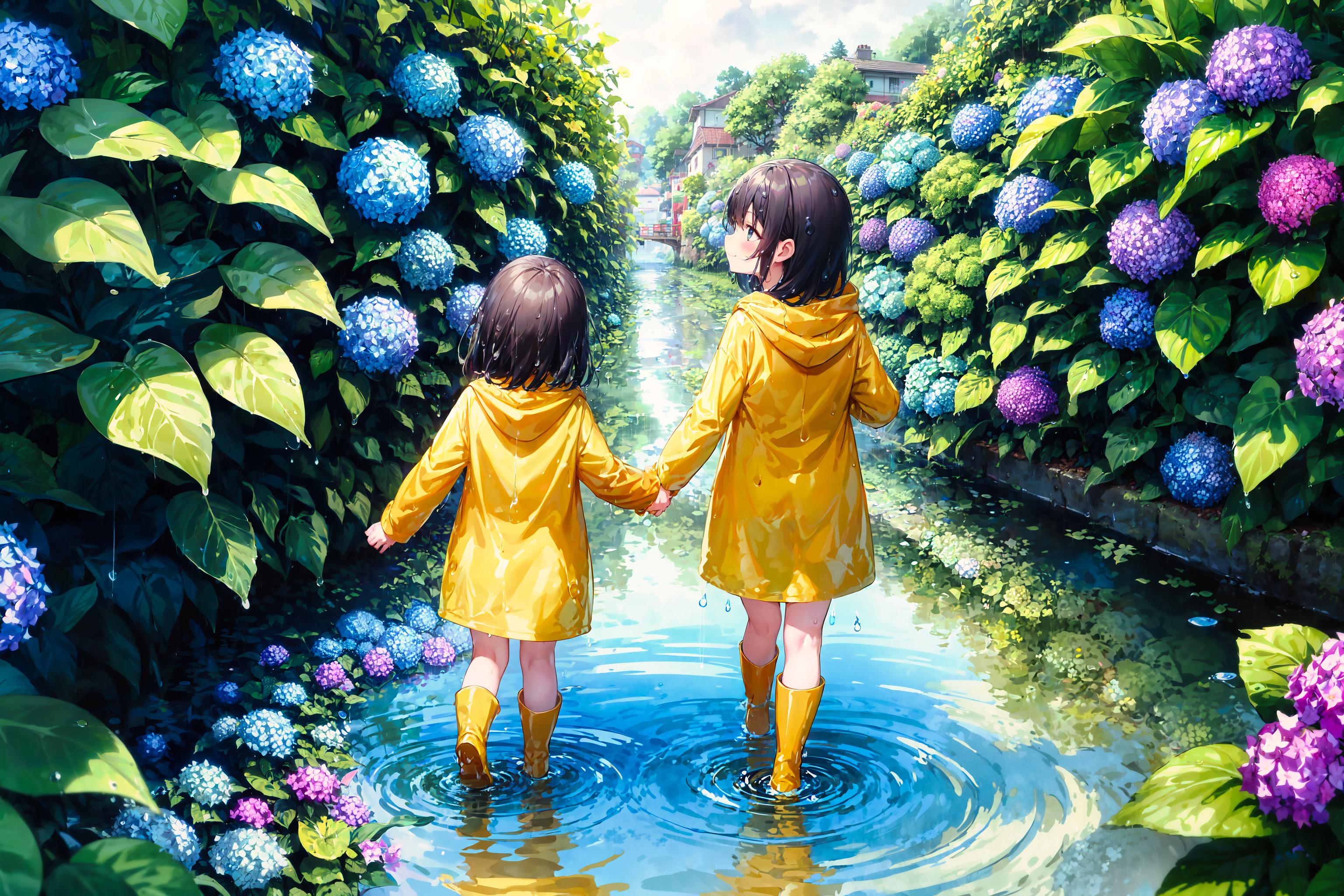 紫陽花のお見送り