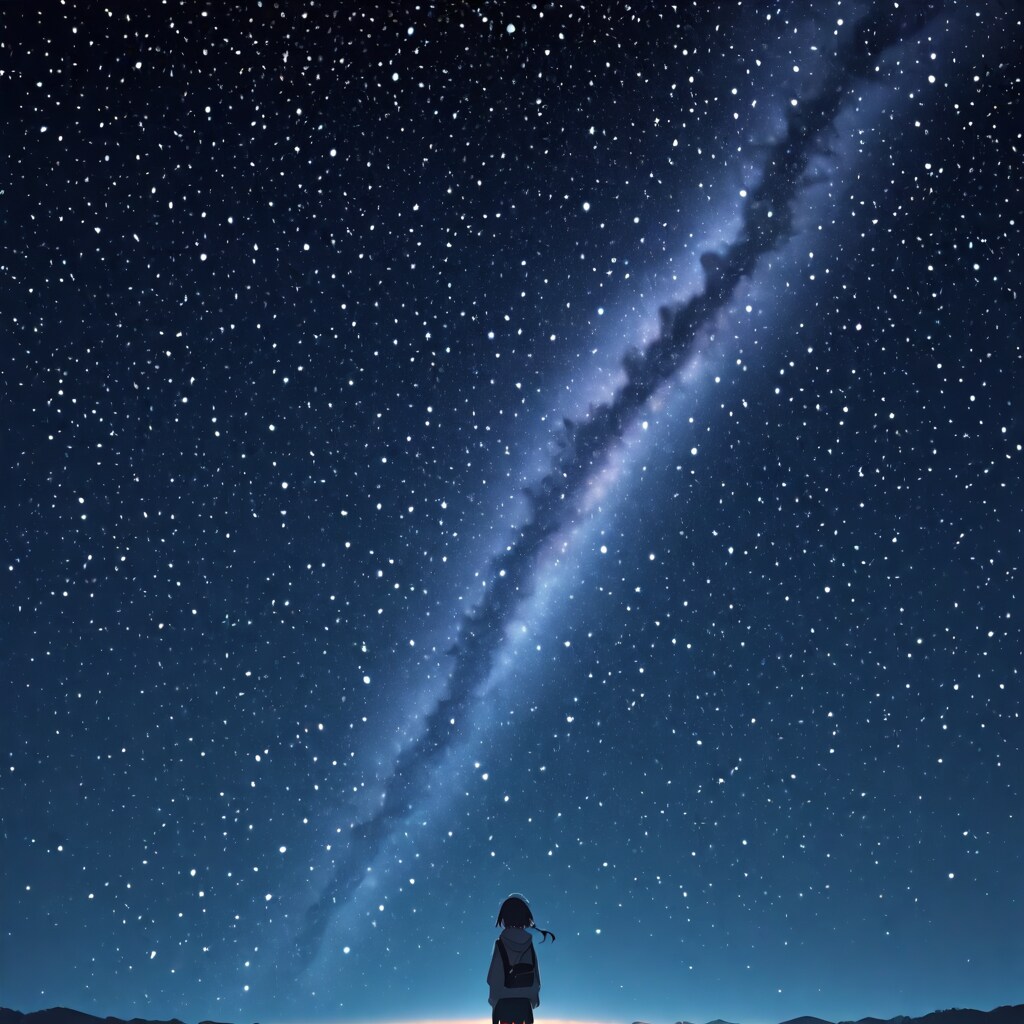 日付＋星空