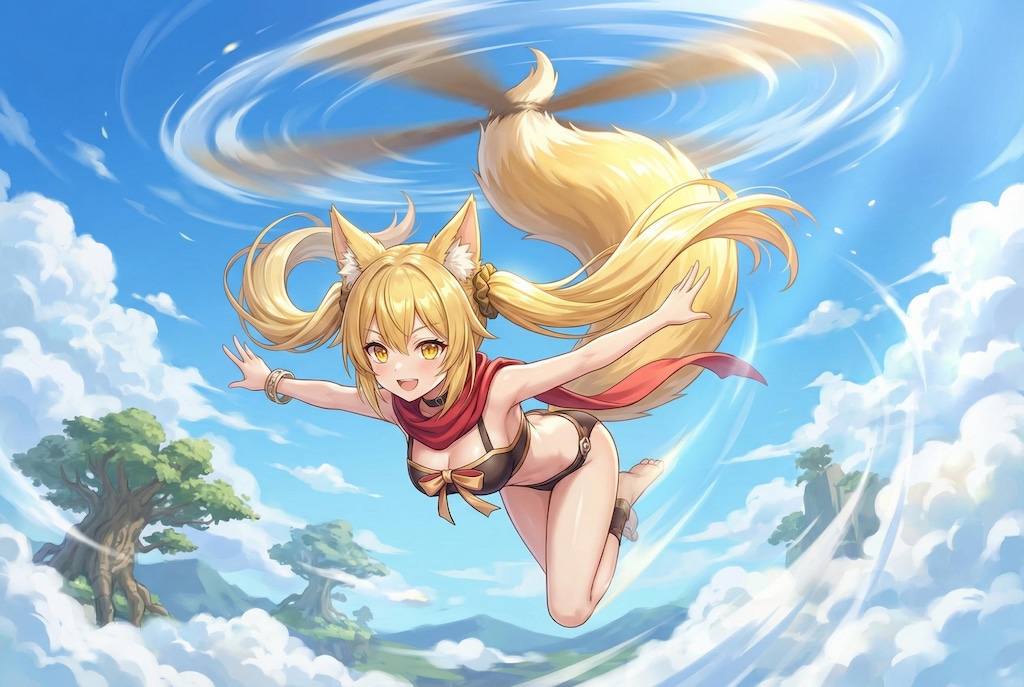 ヘリテイル中のミラさん