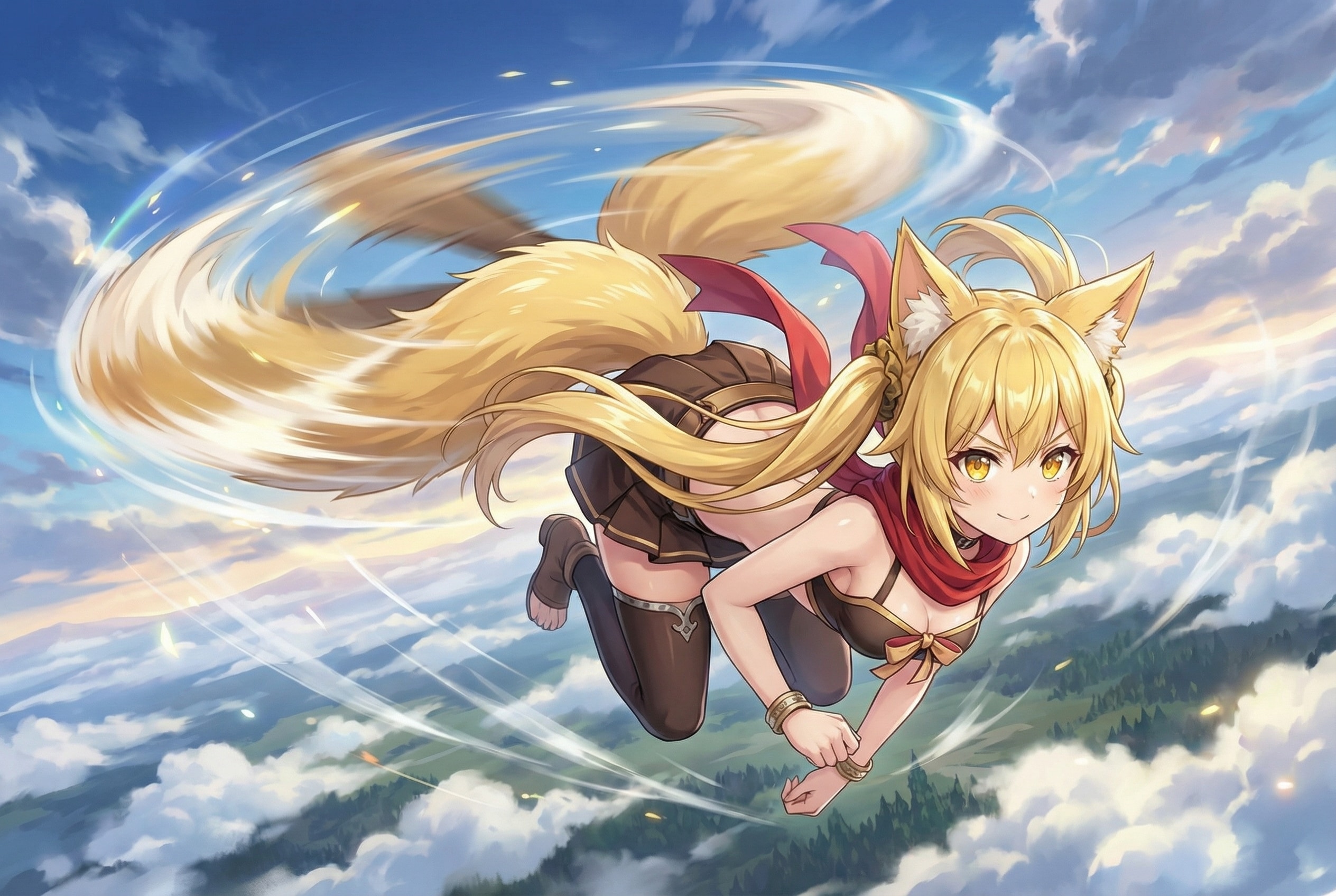 ヘリテイル中のミラさん | の人気AIイラスト・グラビア