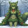 クリスマスツリー狐 2枚目