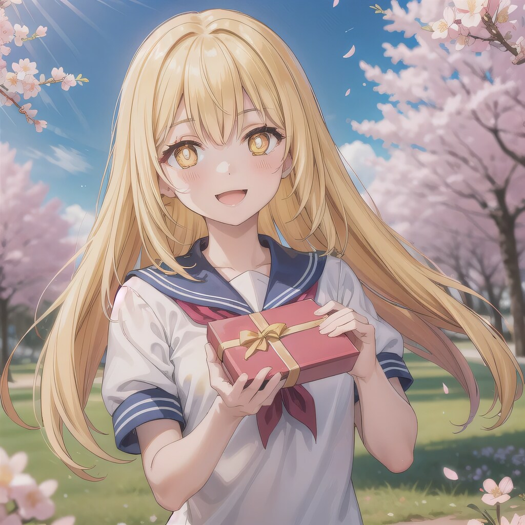 金髪ロングでセーラー服の少女１３