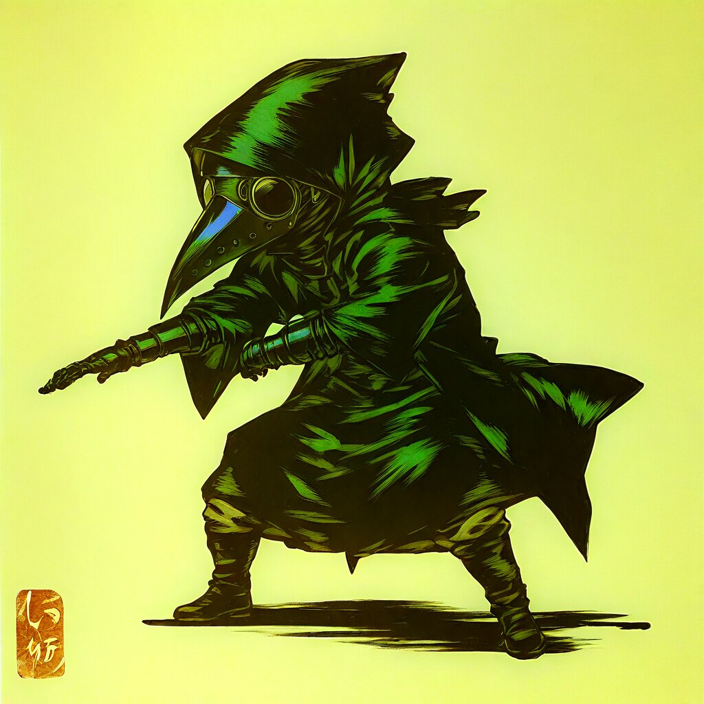 水墨木ノ葉天狗くん