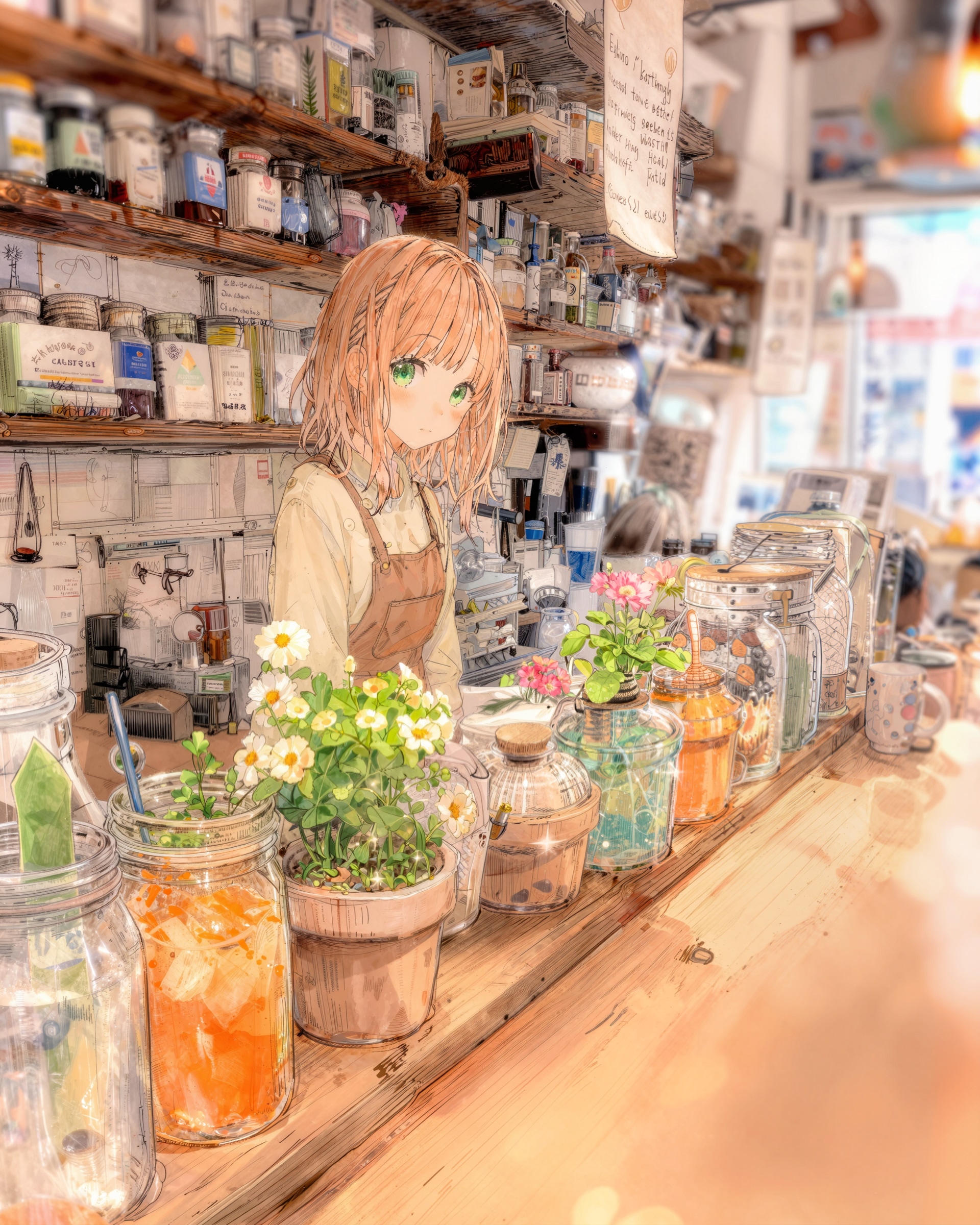 花と柑橘、カウンターに並ぶ朝