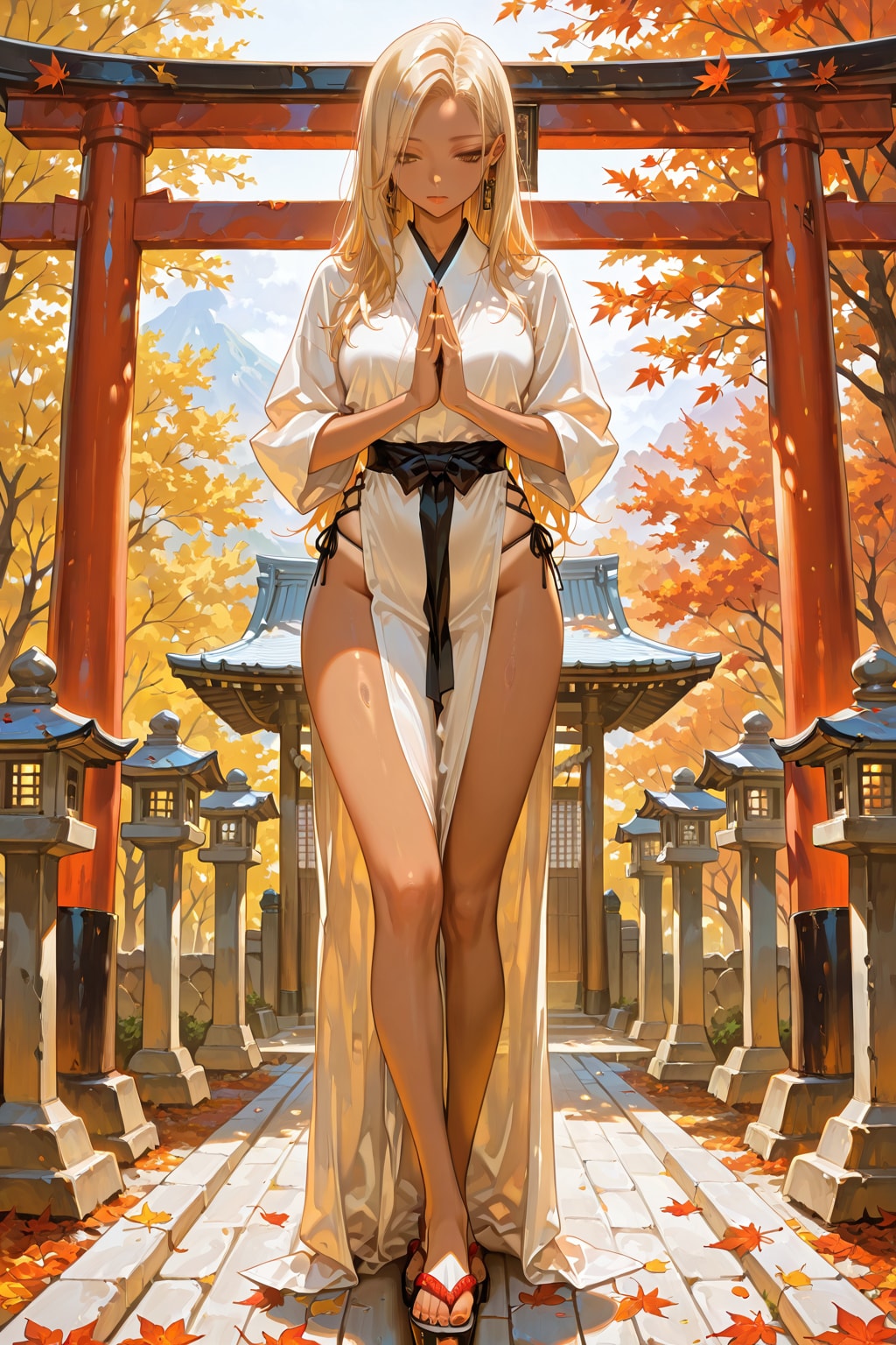 お参りするスピリチュアルギャル