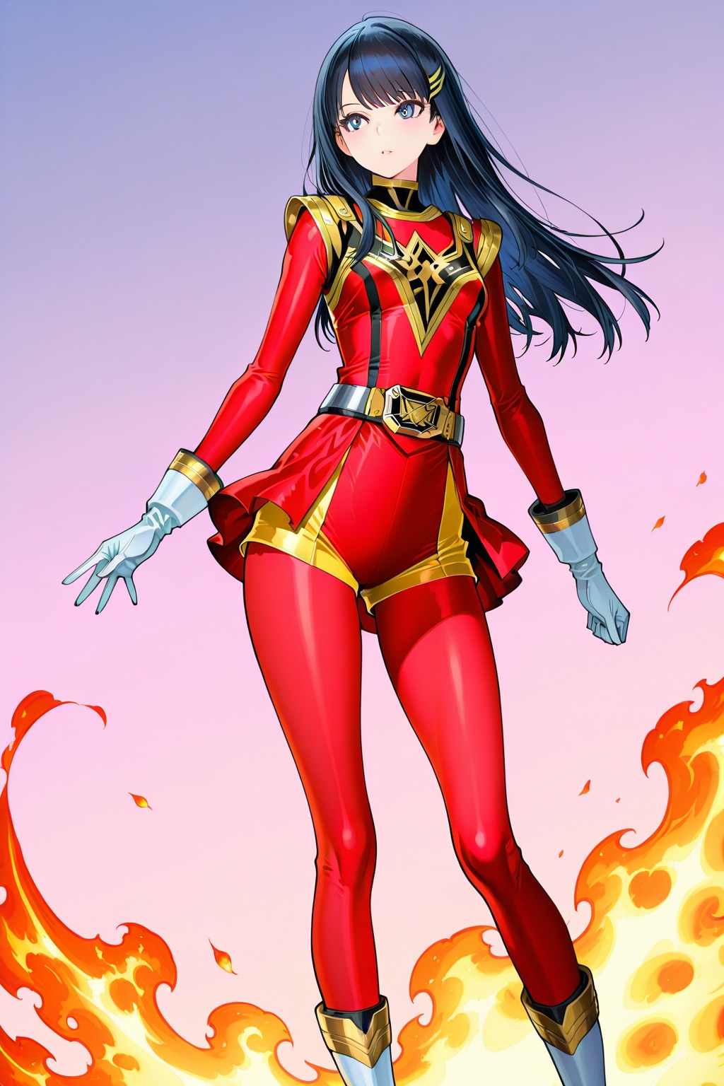 戦隊ヒロインのような女の子