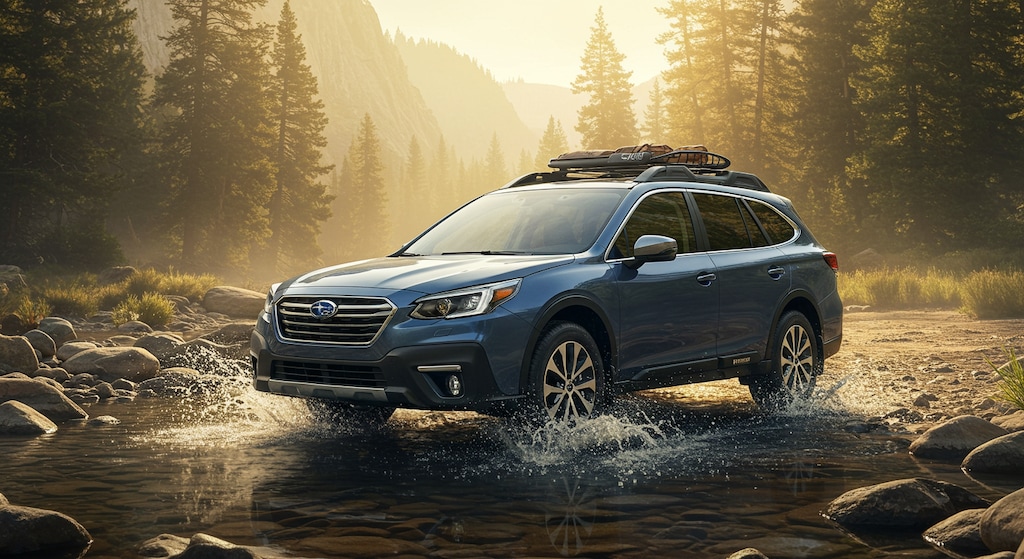 スバルレガシィアウトバック川を渡る　リメイク版