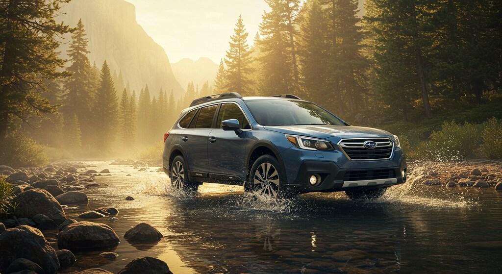 スバルレガシィアウトバック川を渡る　リメイク版