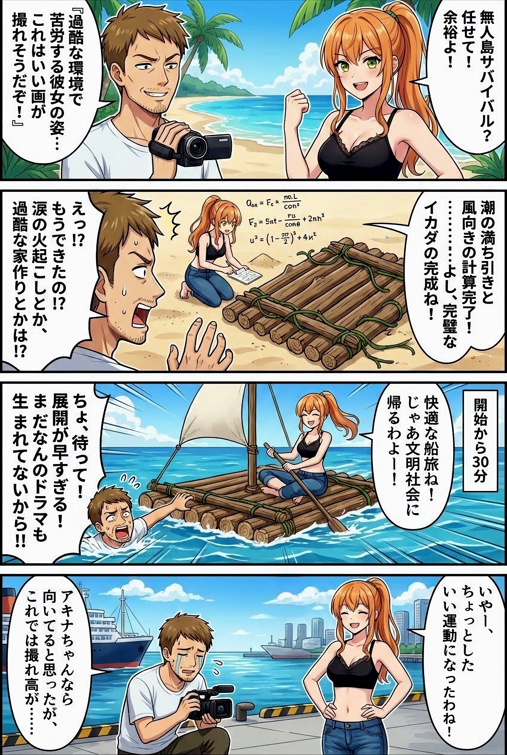 アキナ奮闘中〜無人島サバイバル編