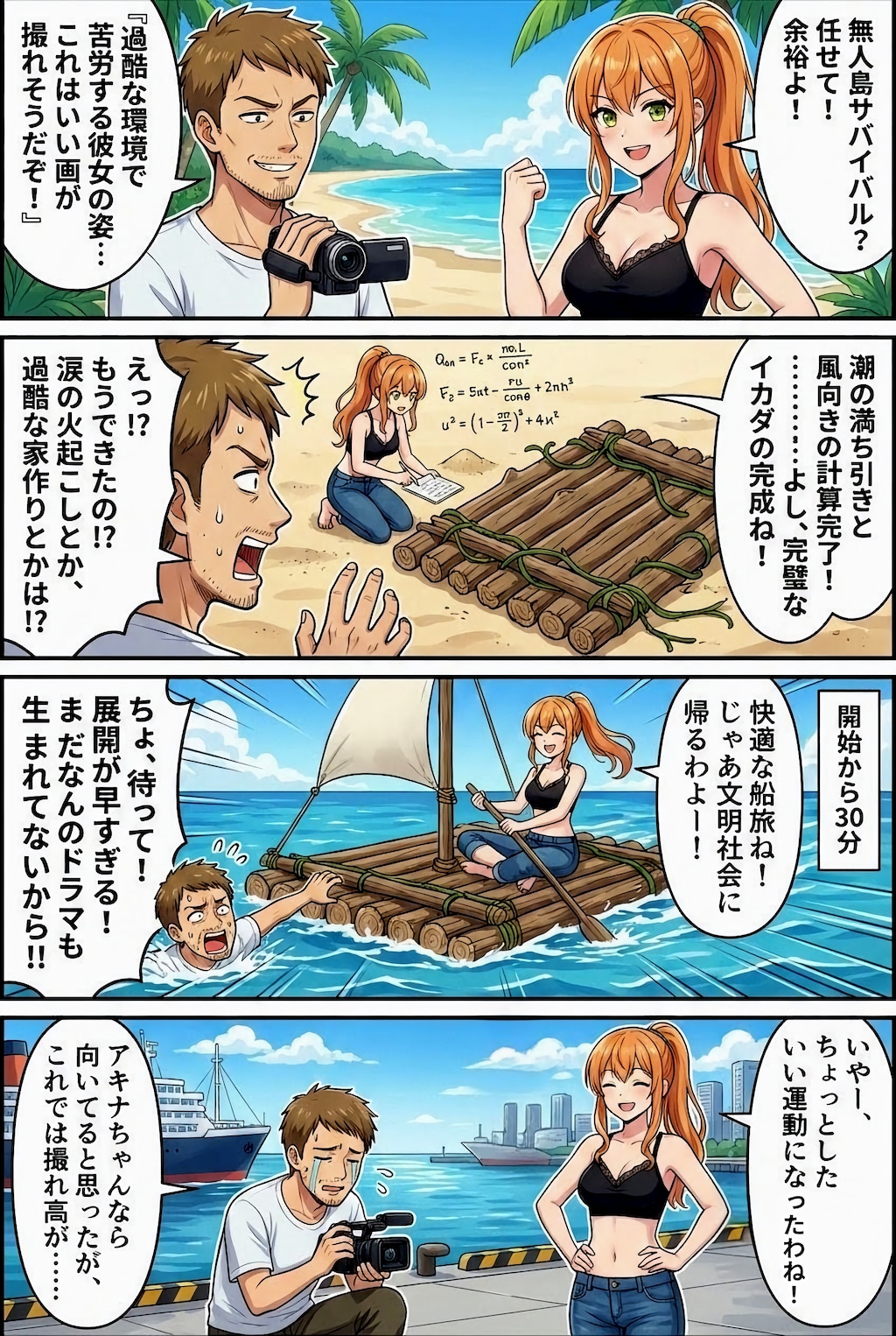 アキナ奮闘中〜無人島サバイバル編