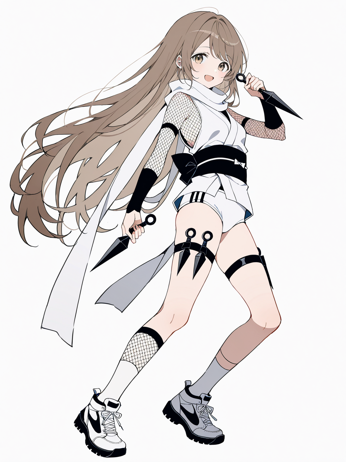 ツートップの白黒忍ルマ【クナイ使い】