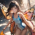 ワンピ水着 (蝶の精霊) 4枚目