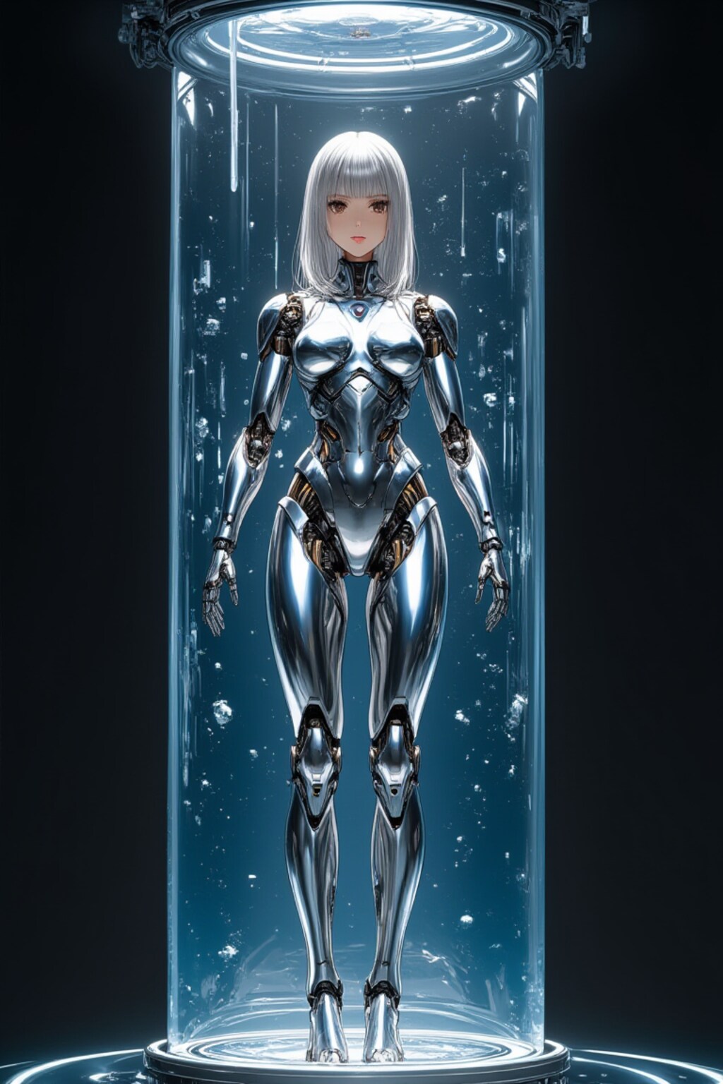 液体の中のメカ子