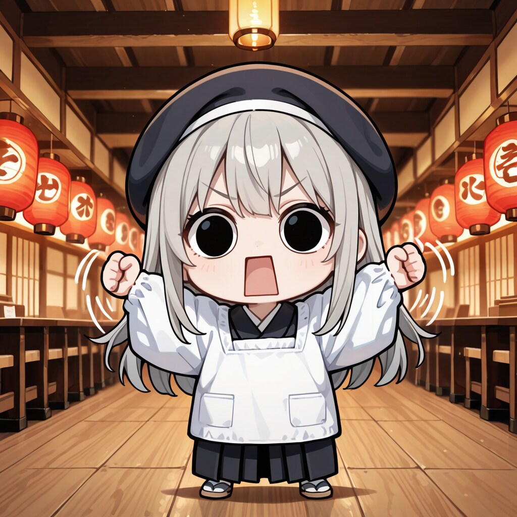 摩訶不思議食堂をアピールするえらいこっちゃ嬢