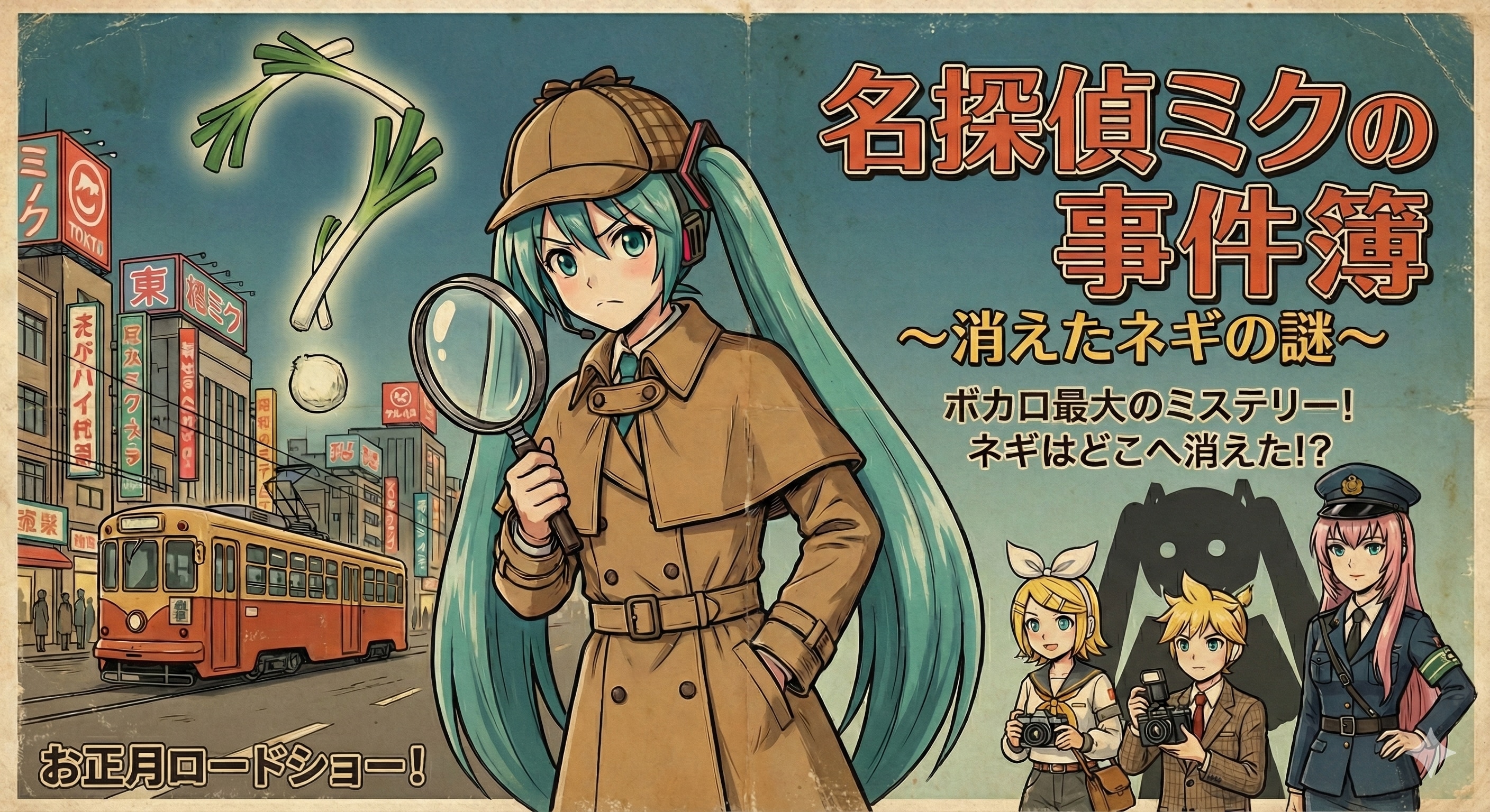 名探偵ミクの事件簿 〜消えたネギの謎 | の人気AIイラスト・グラビア