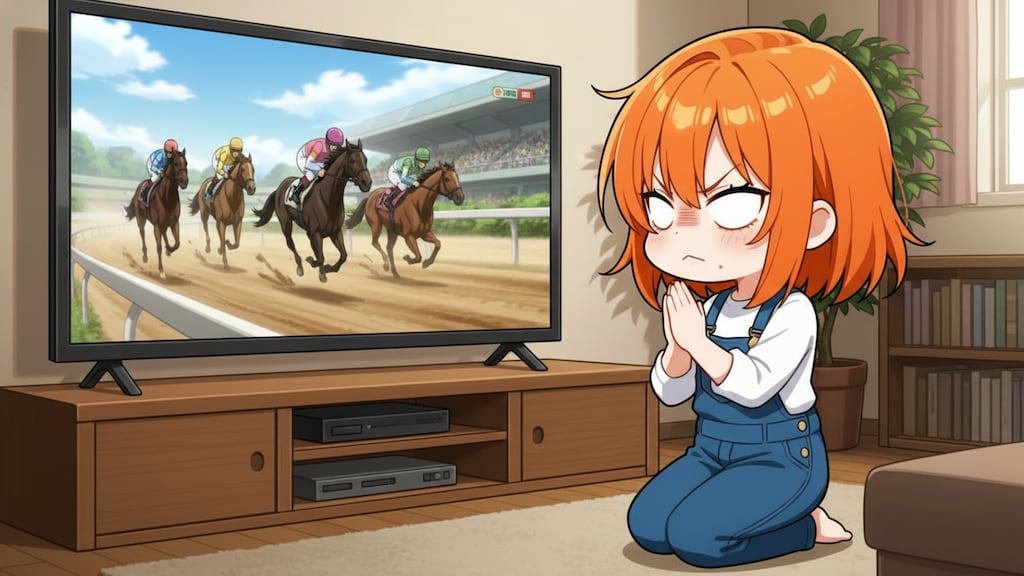 競馬で祈る白目ちゃん