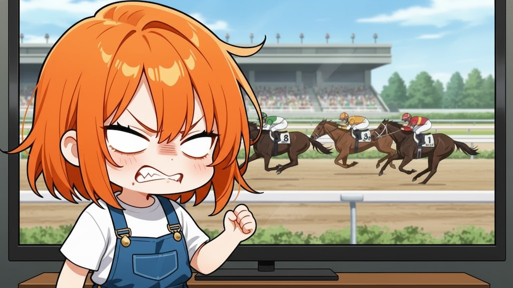 競馬で祈る白目ちゃん