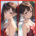 赤スクール水着　Red School Swimsuit 3枚目