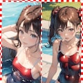 赤スクール水着　Red School Swimsuit 8枚目