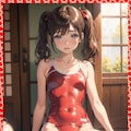 赤スクール水着　Red School Swimsuit 12枚目