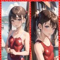 赤スクール水着　Red School Swimsuit 11枚目