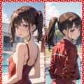 赤スクール水着　Red School Swimsuit 6枚目
