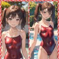 赤スクール水着　Red School Swimsuit 7枚目