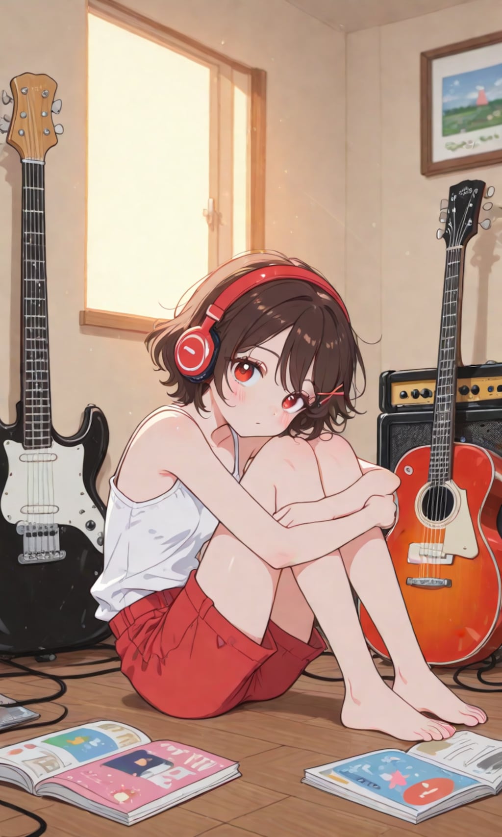 音楽聴いてる夏海ちゃん