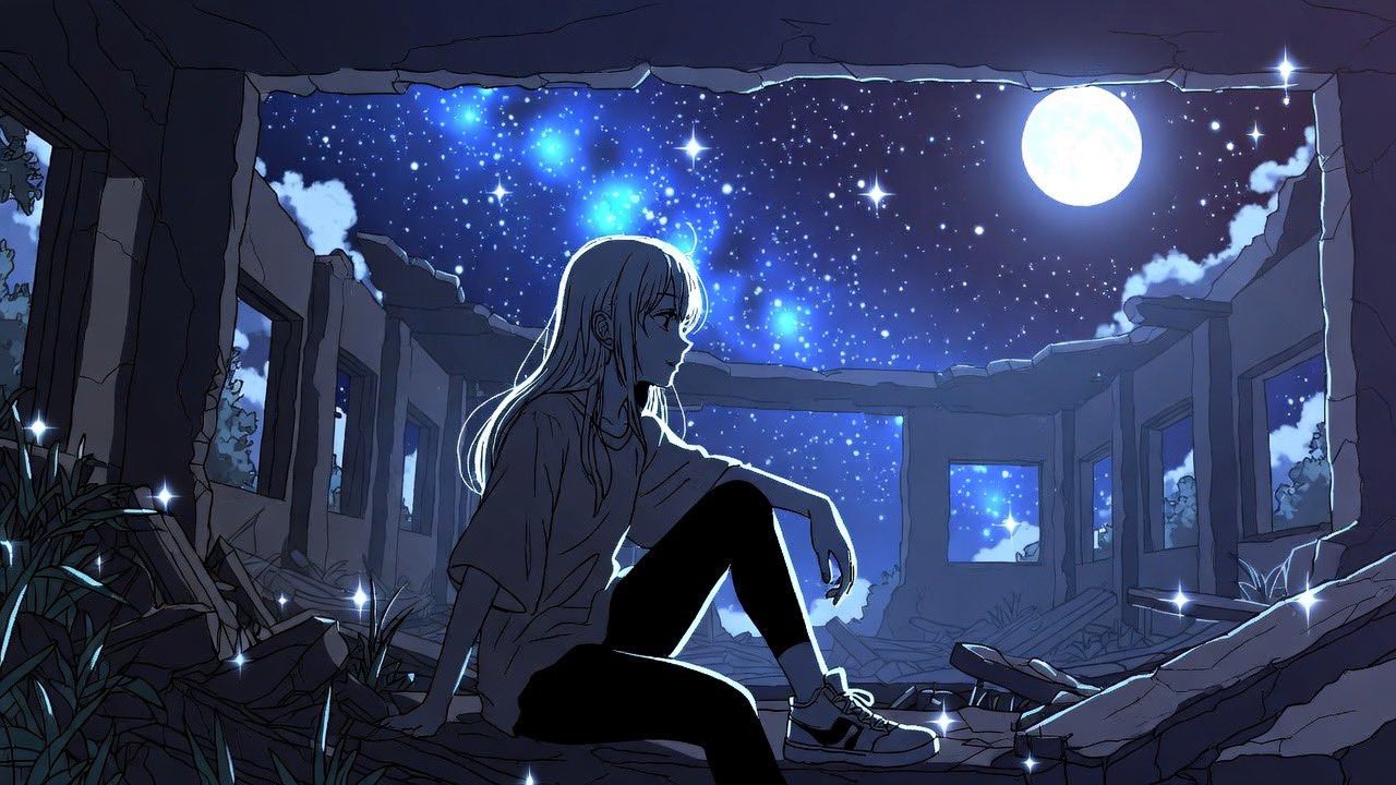 廃墟と少女