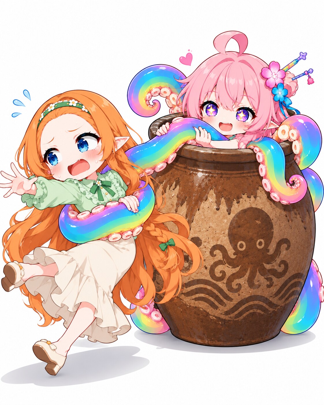 求愛行動と蛸の穴居性のコラボレーション | の人気AIイラスト・グラビア