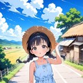 田舎の白ワンピース少女 4枚目