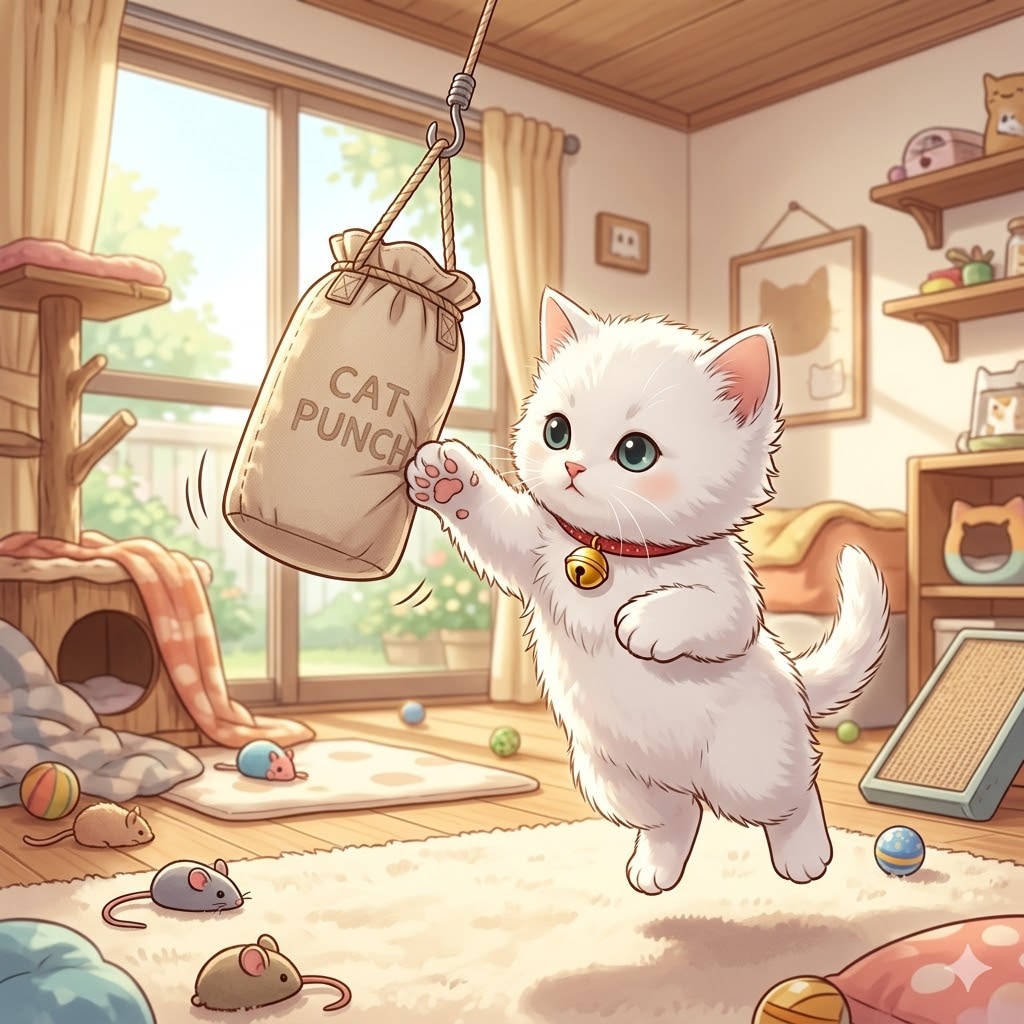 猫パンチ！