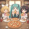 ミクさん たちのピザ作り🍕 2枚目