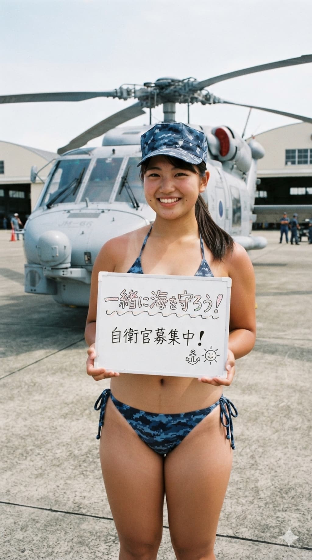４日の女性海上自衛官