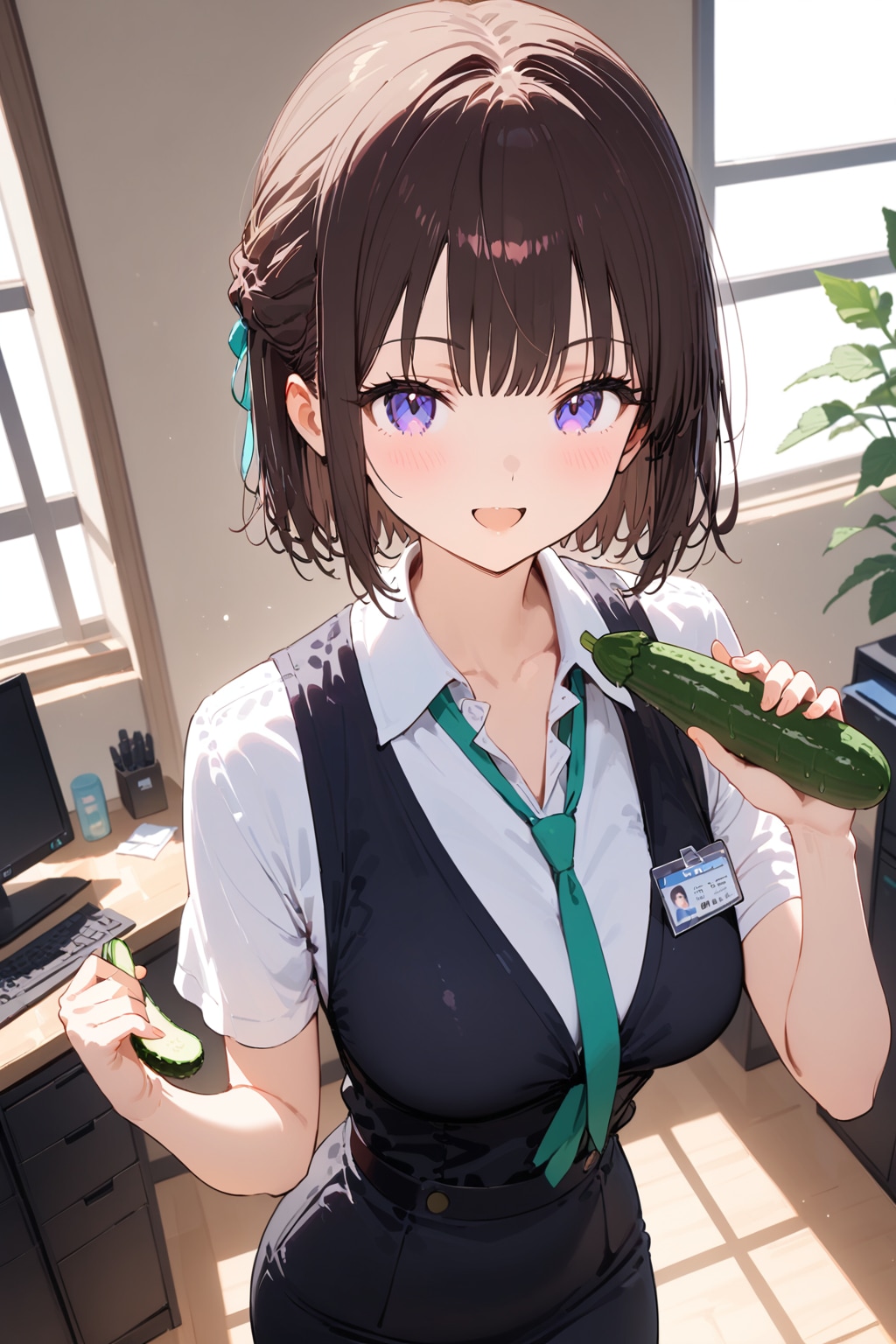 世界一カロリーのない野菜だよ【全3枚】