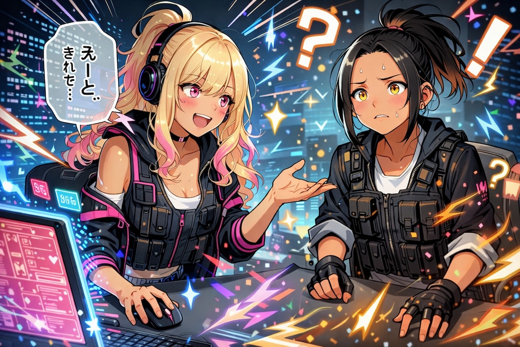 困惑するギャル