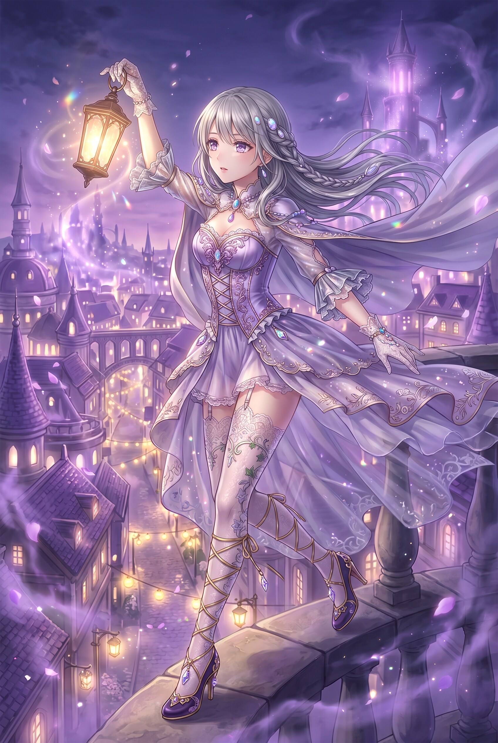 聖光の街に舞う幻想魔姫 | の人気AIイラスト・グラビア