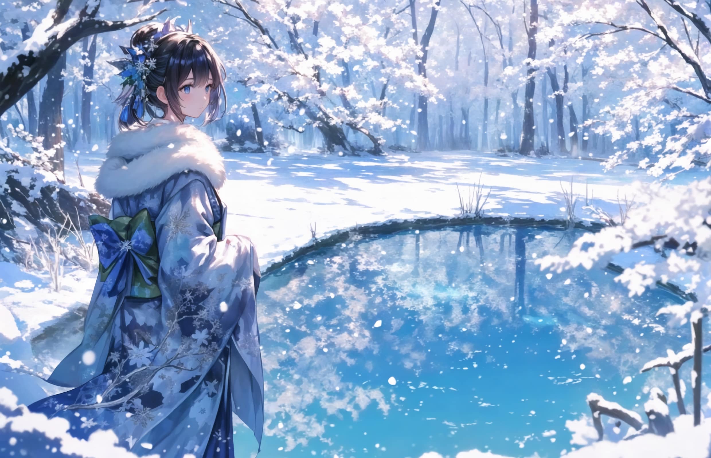 静かな白と青 | の人気AIイラスト・グラビア