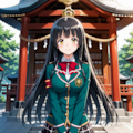 神社の女子校生 3枚目