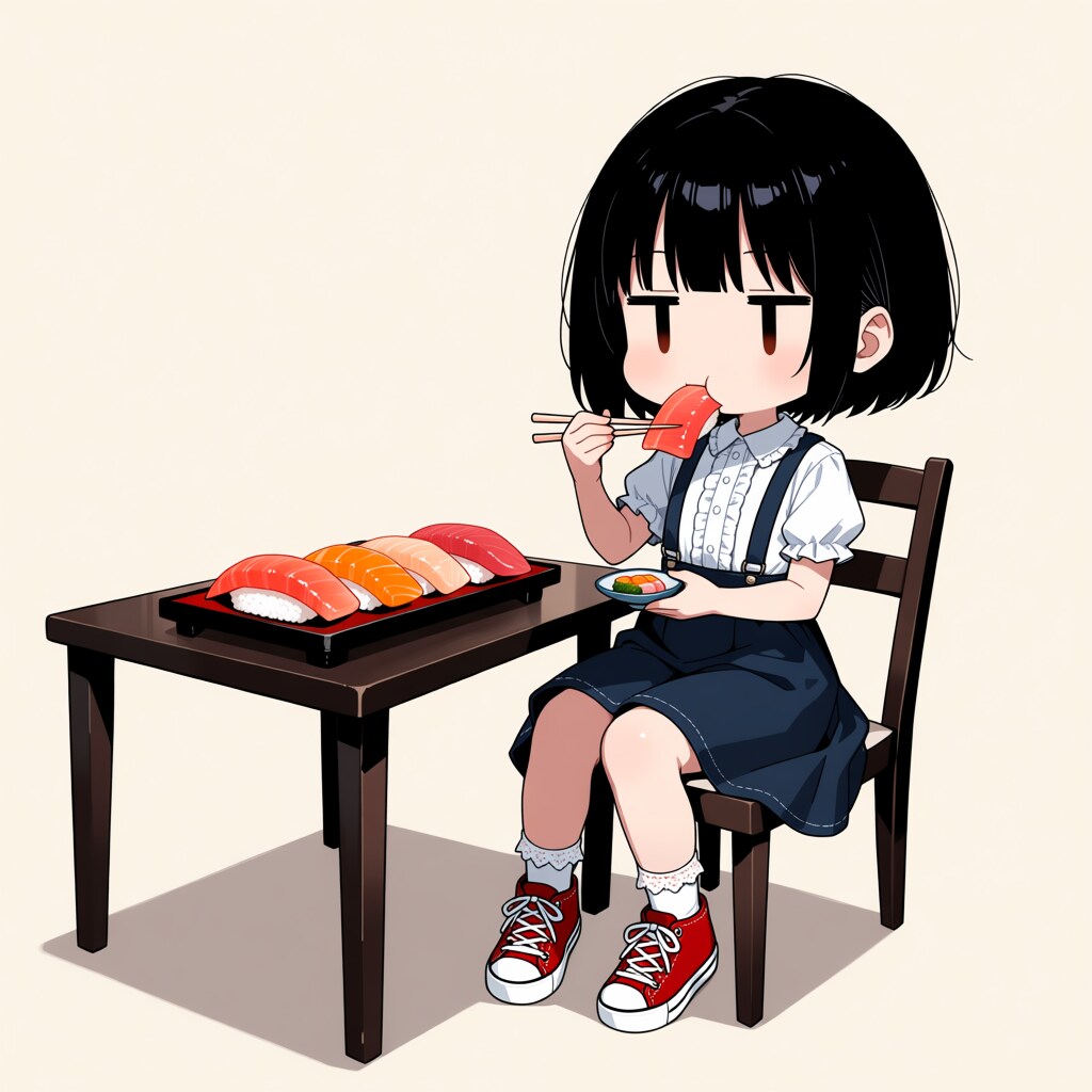 マグロのお寿司を食べる（2/100） | の人気AIイラスト・グラビア