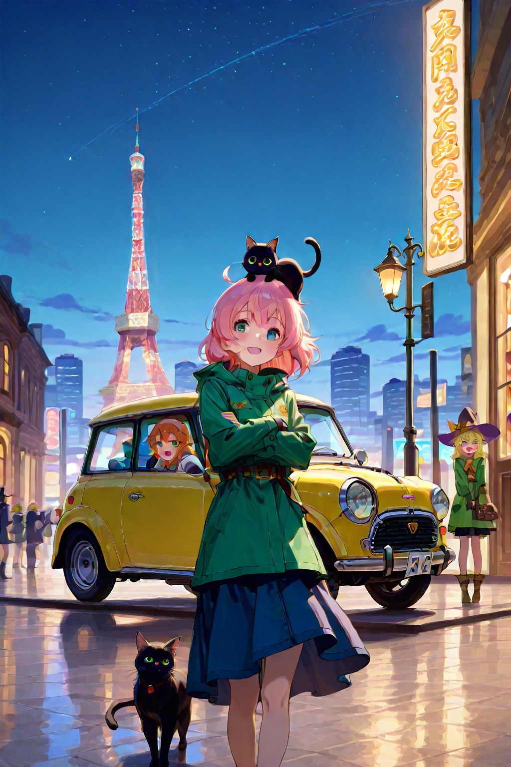 黄色い車と魔女達 | の人気AIイラスト・グラビア