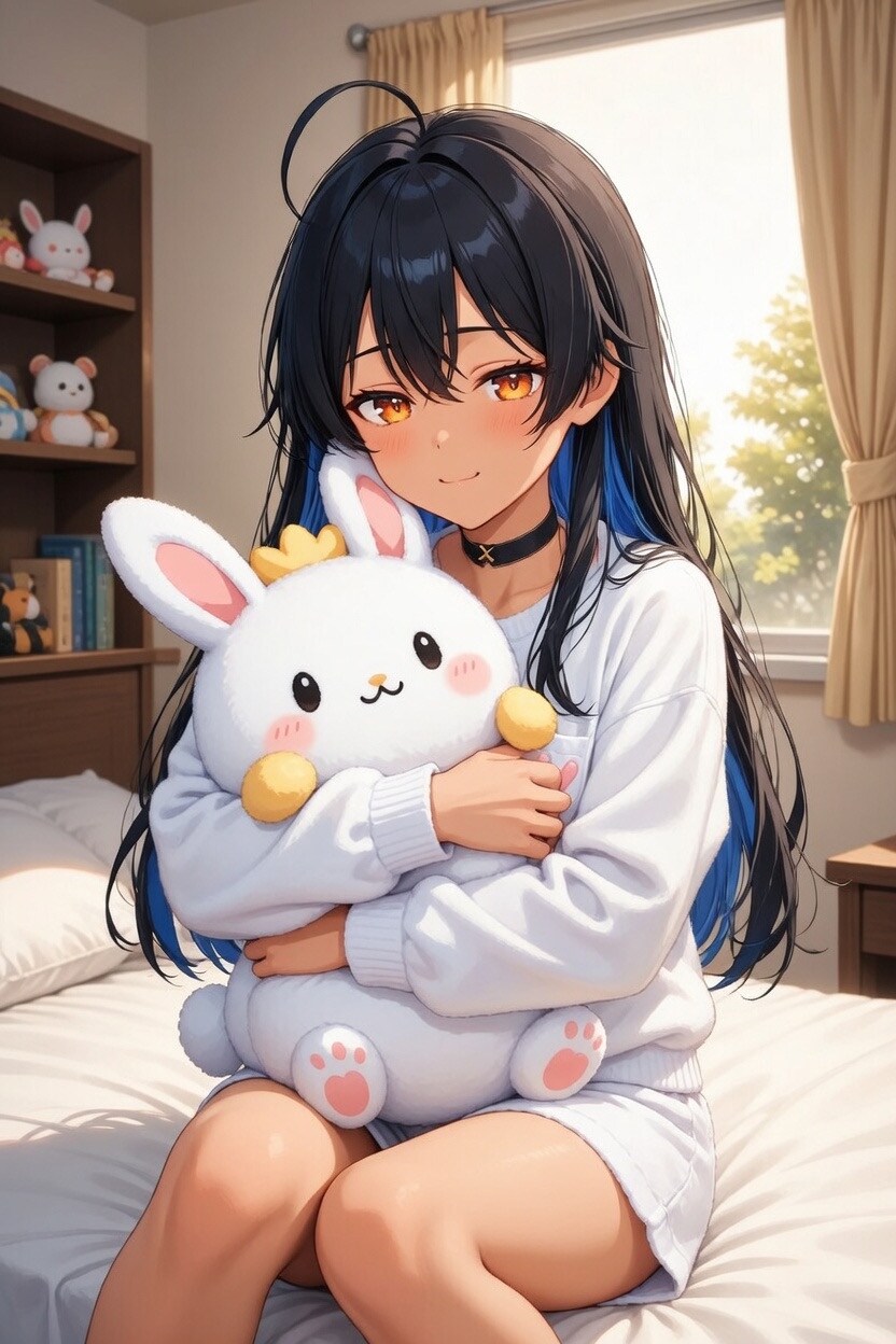 寝起き黒髪ちゃん