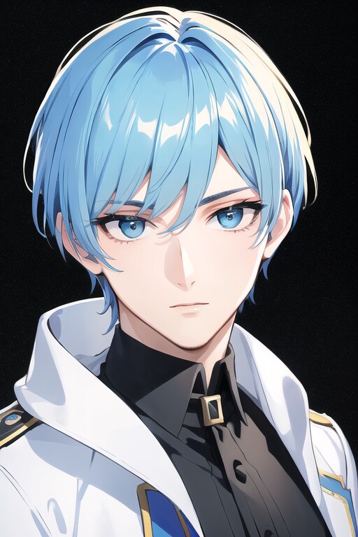 青髪男性