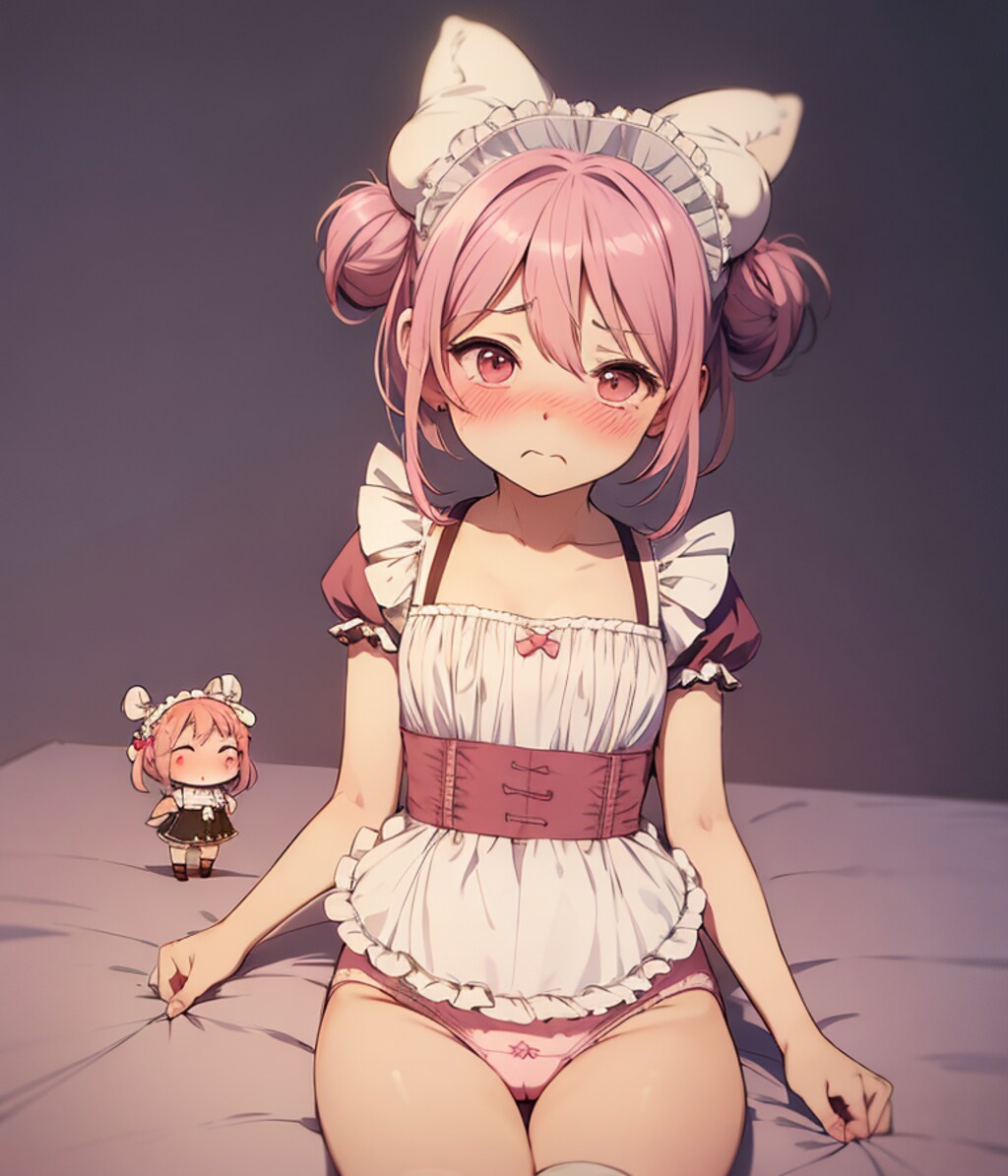 涙目幼女お団子メイド