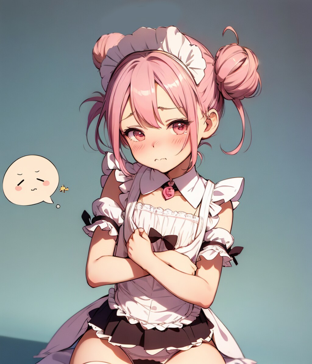 涙目幼女お団子メイド