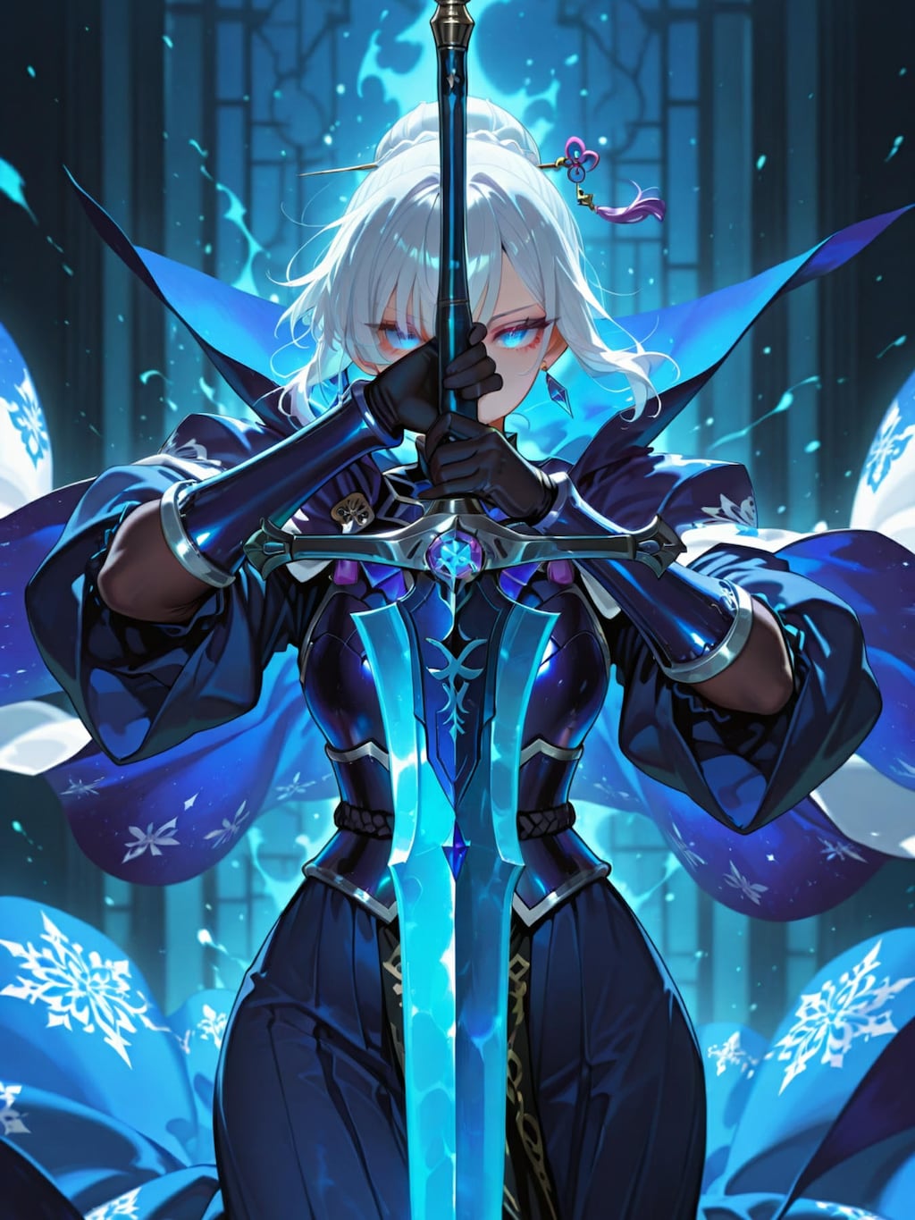 蒼い剣士