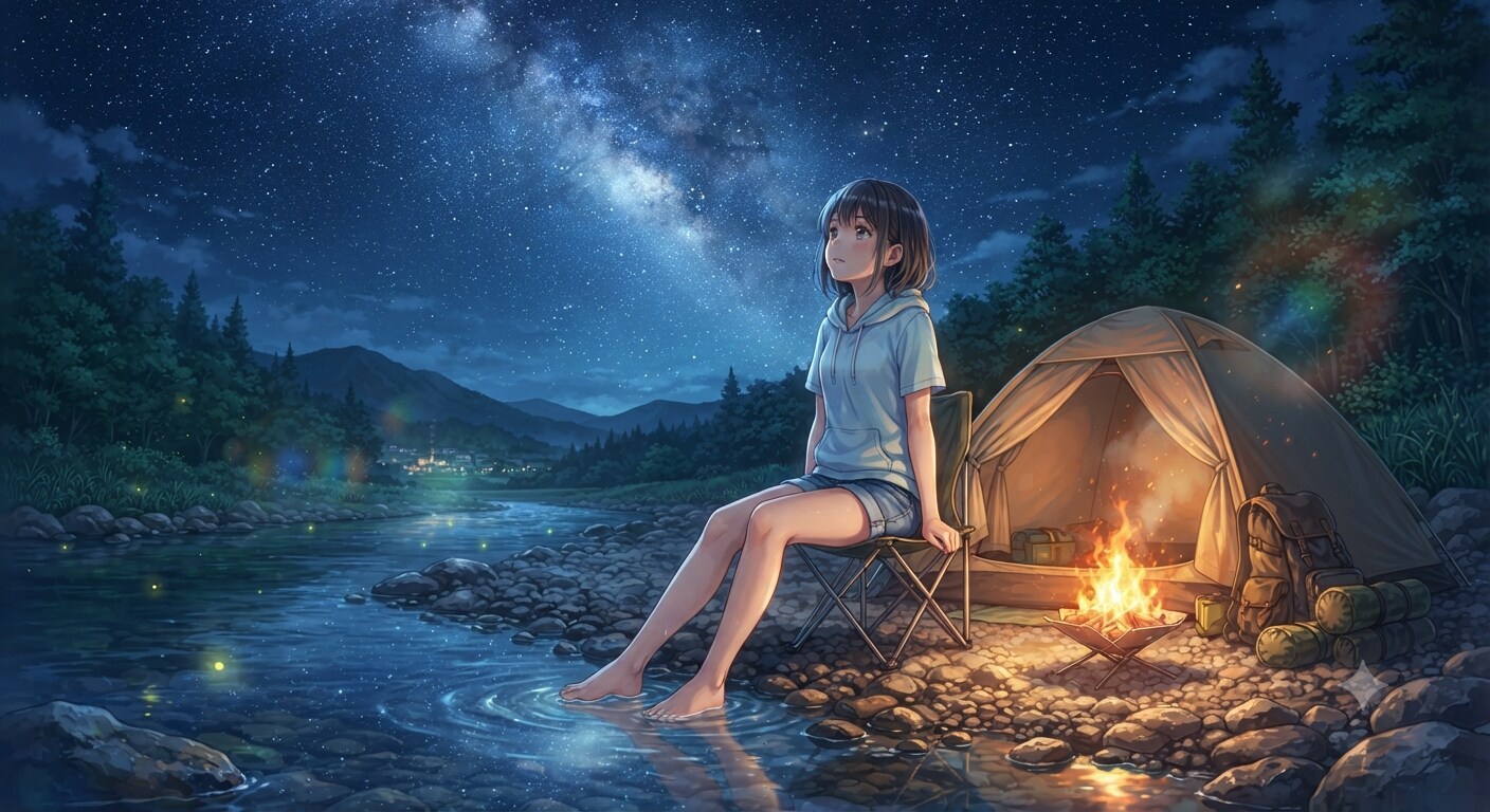 夜のソロキャンプ