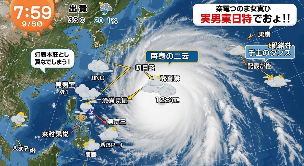 今日は天気図を喋らせてみた